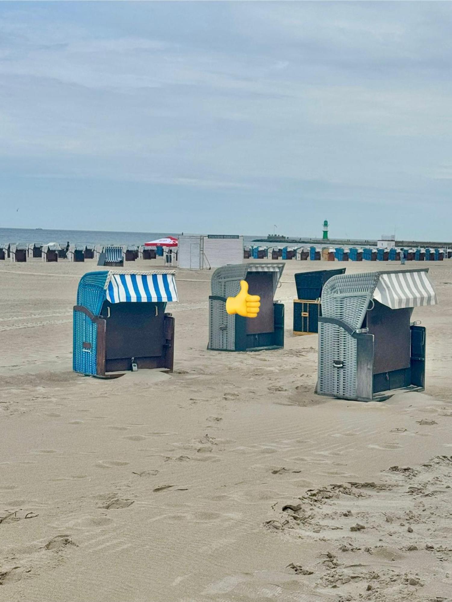 Ferienwohnung Achtern Diek, Inklusive Strandkorb Und Stellplatz Rostock Exterior foto